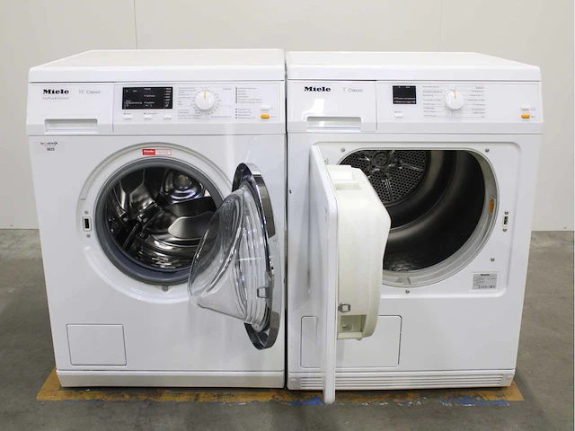 Miele w classic ecoplus & comfort wasmachine & miele t classic wasdroger - afbeelding 2 van  8