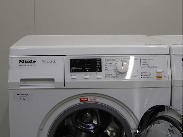 Miele w classic ecoplus & comfort wasmachine & miele t classic wasdroger - afbeelding 3 van  8
