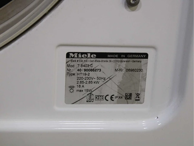 Miele w classic wasmachine & miele t 8403 c softcare system wasdroger - afbeelding 8 van  8