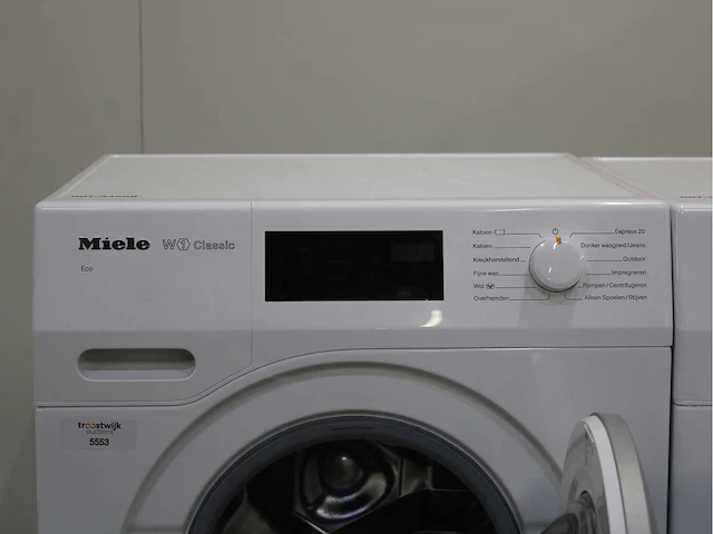 Miele w1 classic eco wasmachine & miele t1 classic eco wasdroger - afbeelding 3 van  8