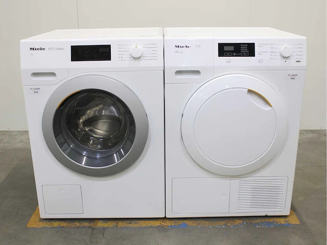Miele w1 classic eco wasmachine & miele t1 eco wasdroger - afbeelding 1 van  8