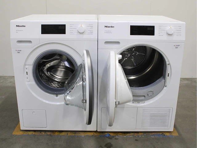 Miele w1 excellence wasmachine & miele t1 excellence ecospeed wasdroger - afbeelding 2 van  8