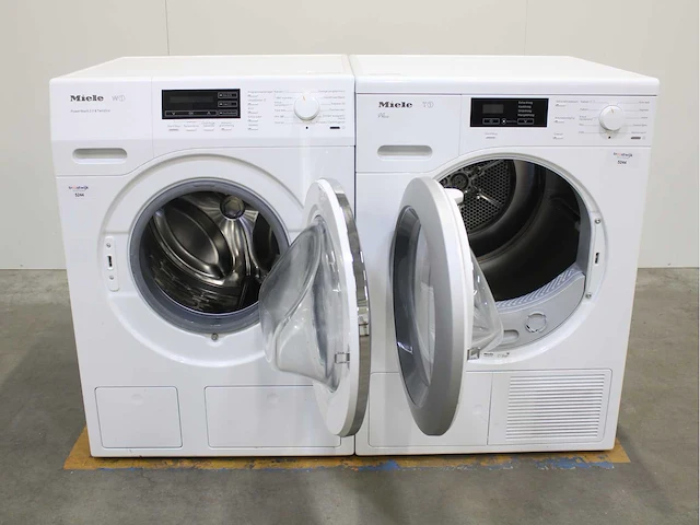 Miele w1 powerwash 2.0 & twindos wasmachine & miele t1 eco wasdroger - afbeelding 2 van  8