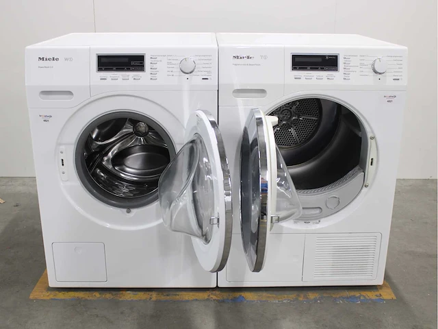Miele w1 powerwash 2.0 wasmachine & miele t1 fragrancedos & steamfinish wasdroger - afbeelding 1 van  7