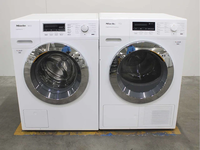 Miele w1 powerwash 2.0 wasmachine & miele t1 fragrancedos & steamfinish wasdroger - afbeelding 1 van  8