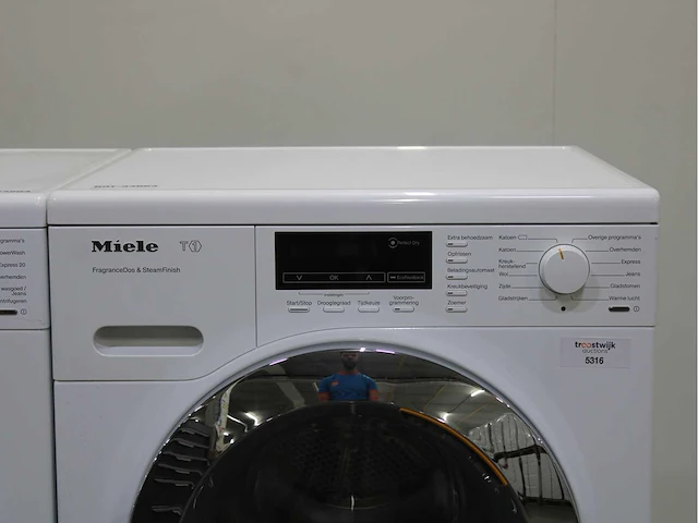 Miele w1 powerwash wasmachine & miele t1 fragrancedos & steamfinish wasdroger - afbeelding 6 van  8