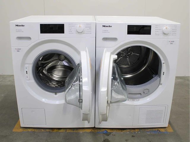Miele w1 selection powerwash wasmachine & miele t1 selection ecospeed wasdroger - afbeelding 2 van  8