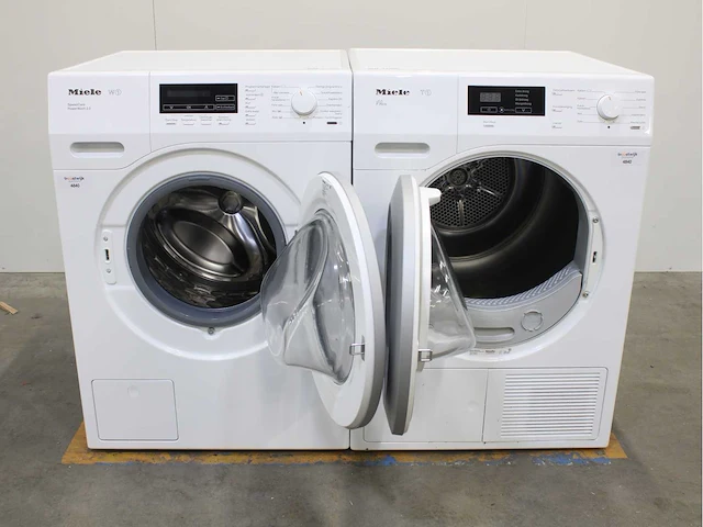Miele w1 speedcare powerwash 2.0 wasmachine & miele t1 classic eco wasdroger - afbeelding 1 van  7