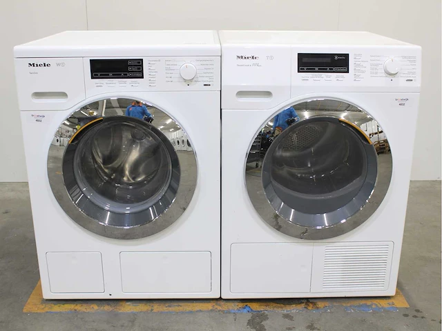 Miele w1 twindos wasmachine & miele t1 steamfinish & eco wasdroger - afbeelding 1 van  8