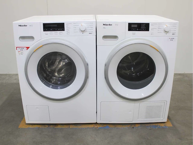 Miele w1 wasmachine & miele t1 eco wasdroger - afbeelding 1 van  8