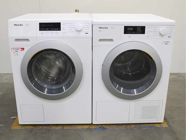 Miele w1 wasmachine & miele t1 eco wasdroger - afbeelding 1 van  8