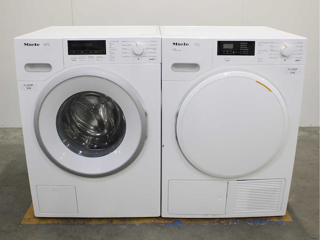 Miele w1 wasmachine & miele t1 eco wasdroger - afbeelding 1 van  8