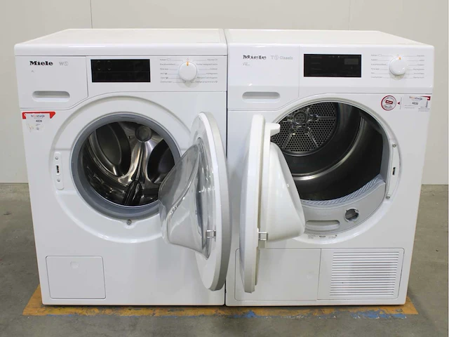 Miele w1 xl wasmachine & miele t1 classic eco wasdroger - afbeelding 1 van  8