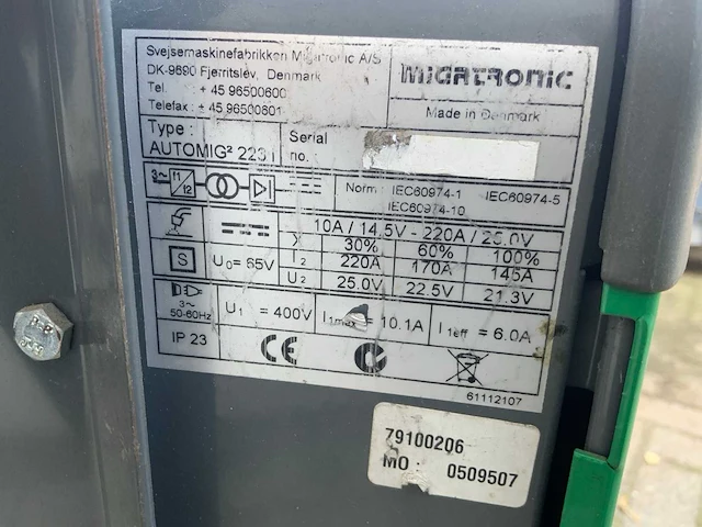 Migatronic automig 223i mig lasapparaat - afbeelding 7 van  7