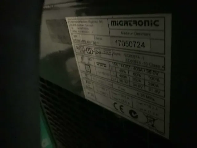 Migatronic sigma mps 400 lasapparaat - afbeelding 5 van  9
