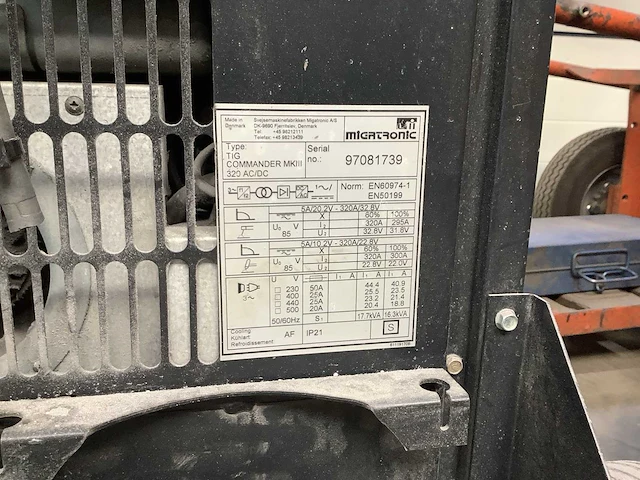 Migatronic tig commander 320 ac/dc lasmachine - afbeelding 6 van  6