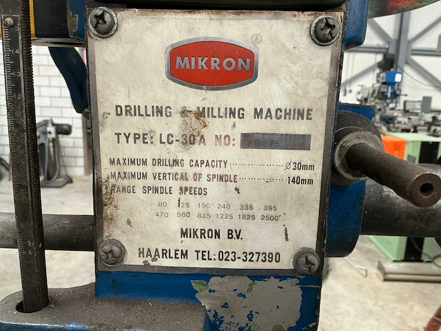 Mikron lx-30a kolomboor/frees machine - afbeelding 6 van  10