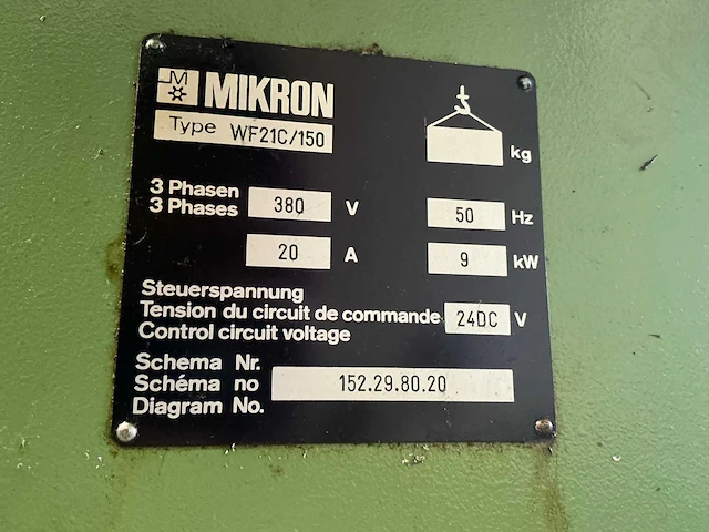 Mikron wf21c universele freesmachine - afbeelding 18 van  19
