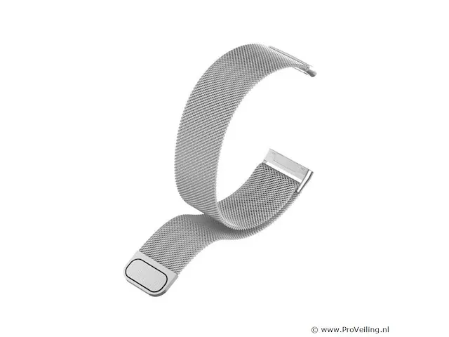 Milanees smartwatch bandje fitbit versa 3/fitbit sense - zilver (betreft alleen het bandje. geen smartwatch!) - afbeelding 1 van  2