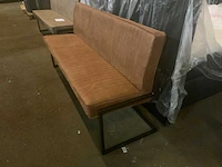 Milano cognac 185cm eettafel bank - afbeelding 6 van  6