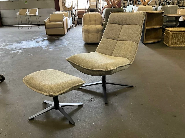 Milano relaxfauteuil met voetenbank - afbeelding 1 van  6