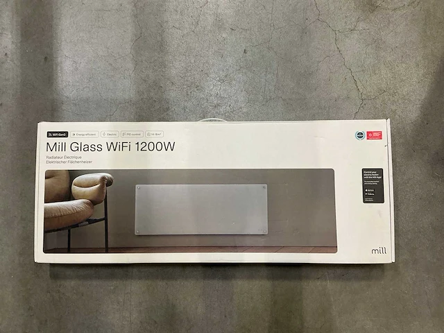 Mill glass wifi 1200w paneelverwarming - afbeelding 1 van  4
