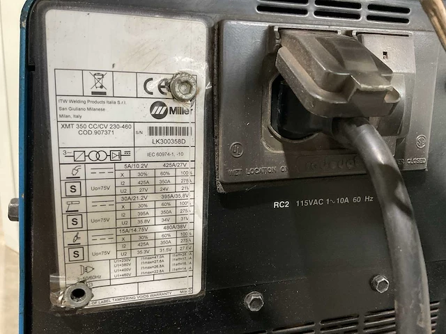 Miller - xmt350 cc/cv - lasapparaat - afbeelding 10 van  10