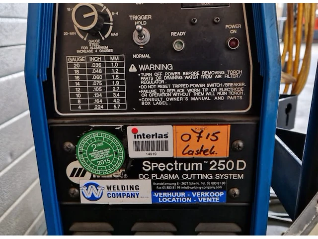 Miller spectrum 250d plasmasnijder - afbeelding 6 van  9
