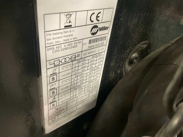 Miller xms 403 mig lasapparaat - afbeelding 5 van  5