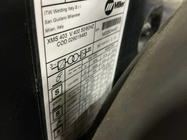 Miller xms 403 mig lasapparaat - afbeelding 9 van  10