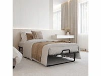 Milliard diplomat opklapbed/logeerbed eenpersoons dik met luxe traagschuim matras 190 x 79 x 125 cm - afbeelding 4 van  6