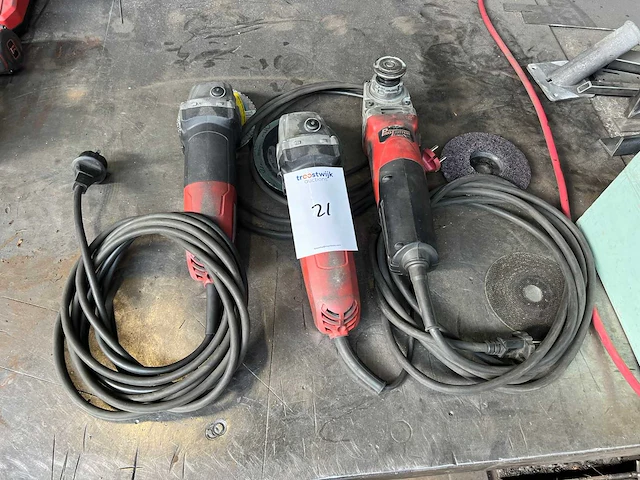 Milwaukee flex - agv 15-125 xe - haakse slijpmachine (3x) - afbeelding 1 van  5