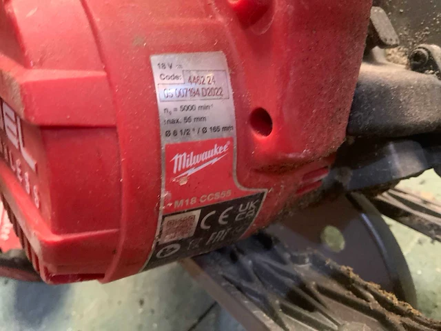 Milwaukee m18 cgs55 cirkelzaagmachine (2x) - afbeelding 4 van  4