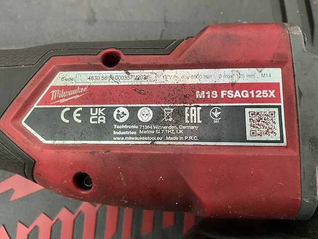 Milwaukee m18 fsag125x haakse slijpmachine - afbeelding 3 van  5