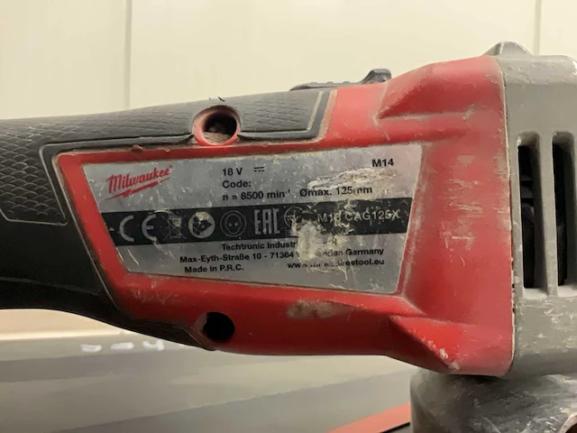 Milwaukee m18cag125x haakse slijpmachine - afbeelding 4 van  5