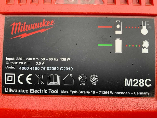 Milwaukee m28 accu en lader - afbeelding 5 van  5