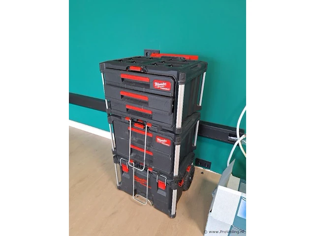 Milwaukee packout™ gereedschapskoffer met o.a. drie lades - afbeelding 1 van  7