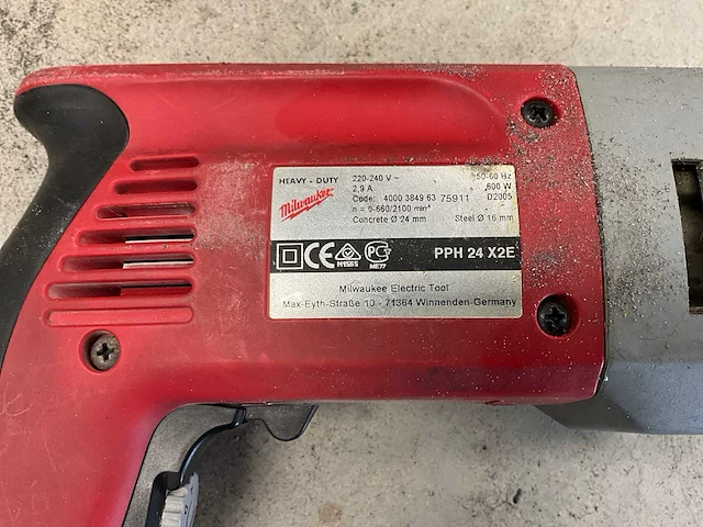 Milwaukee pph 24 x2e sds-klopboormachine - afbeelding 2 van  2