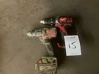Milwaukee schroefboormachine (2x) - afbeelding 1 van  2