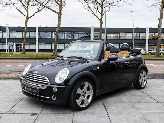 Mini cooper cabrio 1.6 chili 2006 lederen bekleding stoelverwarming parkeersensoren climate control 17"inch, 90-tf-sj - afbeelding 2 van  38