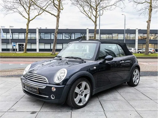 Mini cooper cabrio 1.6 chili 2006 lederen bekleding stoelverwarming parkeersensoren climate control 17"inch, 90-tf-sj - afbeelding 4 van  38
