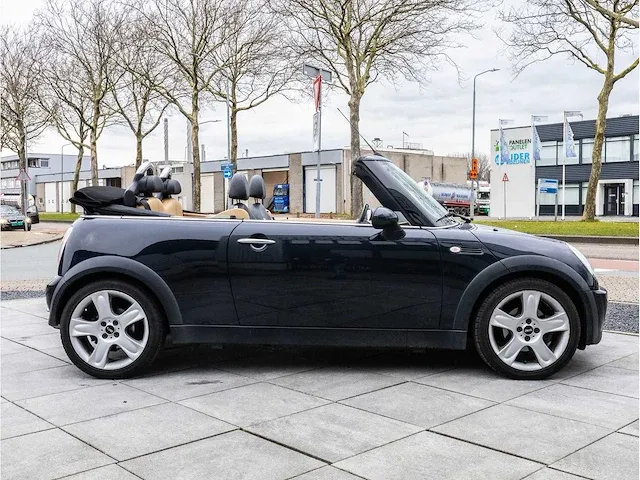 Mini cooper cabrio 1.6 chili 2006 lederen bekleding stoelverwarming parkeersensoren climate control 17"inch, 90-tf-sj - afbeelding 36 van  38