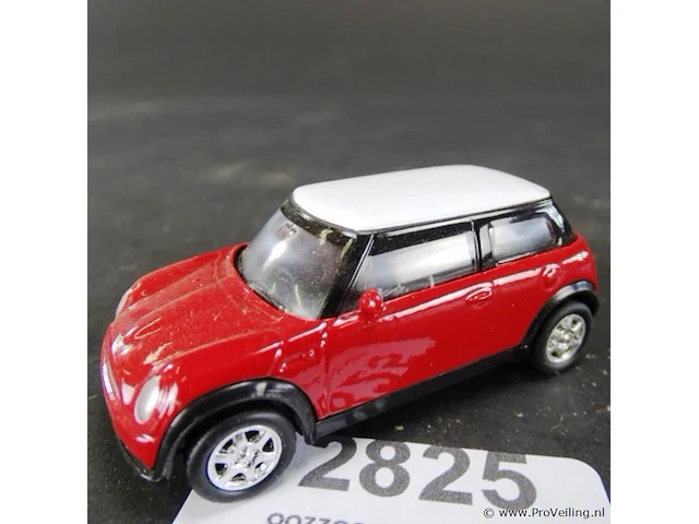 Mini cooper rood-wit - afbeelding 1 van  3