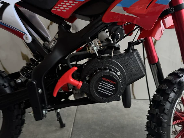 Mini crossmotor 49 cc ultra, db01, rood, bouwjaar 2024 - afbeelding 4 van  9