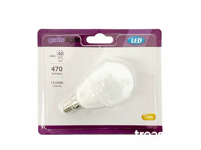 Mini globe frost led-lamp e14 - afbeelding 1 van  2