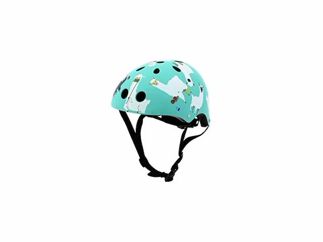 Mini hornit lids fietshelm voor kinderen met led achterlicht lazy llama - afbeelding 1 van  6