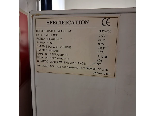 Mini koelkast, samsung, model srg-058 - afbeelding 5 van  5