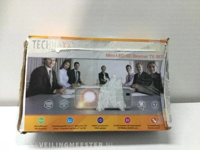 Mini led beamer technaxx, tx-127, wit - afbeelding 2 van  3