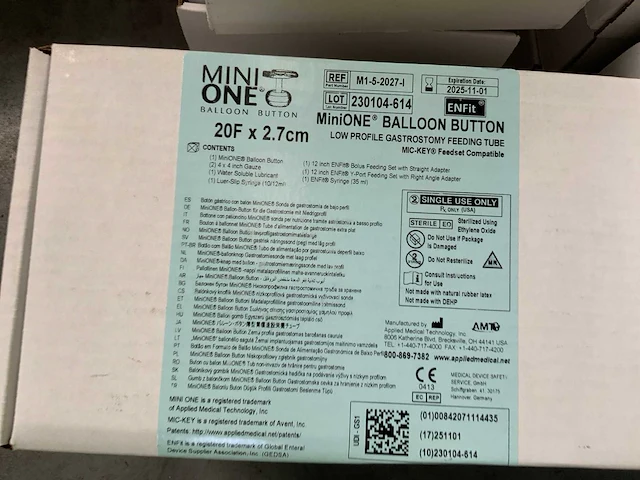 Mini one capsule non-balloon button feedset (18x) - afbeelding 5 van  7