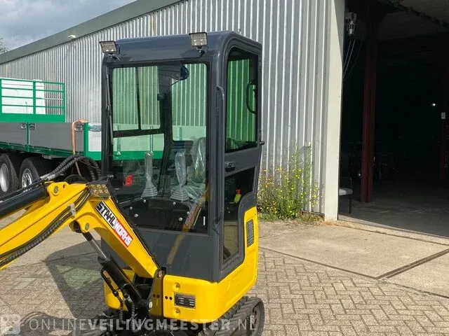 Mini rupsgraafmachine stahlworks, hl320, geel, bouwjaar 2023 - afbeelding 6 van  12